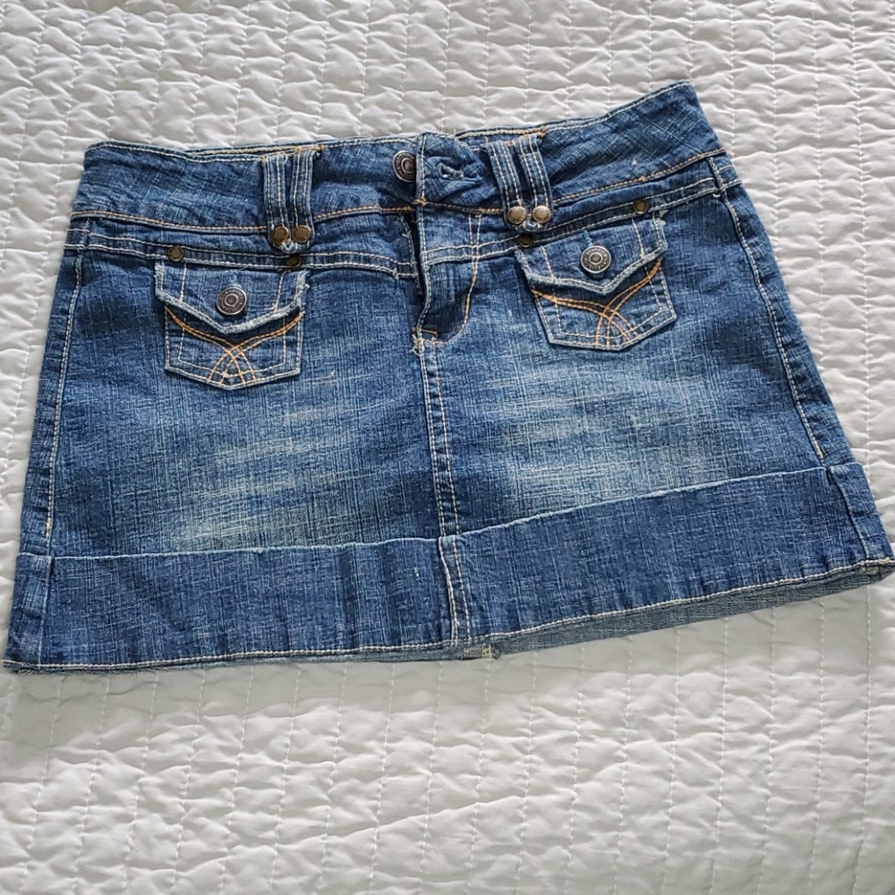 Jean skirt.